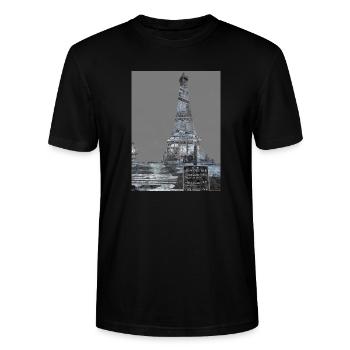 City Trip Paris - Stanley/Stella CRAFTER Unisex Organic T-Shirt - black - Front - Alina (178cm) & Michal (187cm)