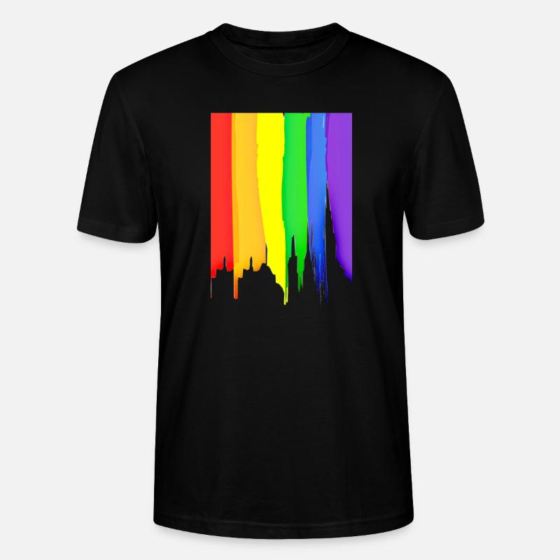 RAINBOW DRIP LGBTQ+ PRIDE - Stanley/Stella Unisex Bio-T-Shirt CRAFTER - Schwarz