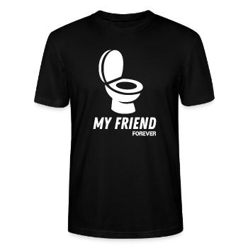 A Friend Forever - Stanley/Stella CRAFTER Unisex Organic T-Shirt - black - Front - Alina (178cm) & Michal (187cm)