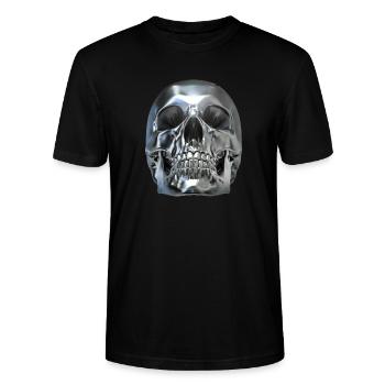 Platinum Skull - Stanley Stella CRAFTER unisex økologisk-T-shirt - sort - Foran - Alina (178cm) & Michal (187cm)