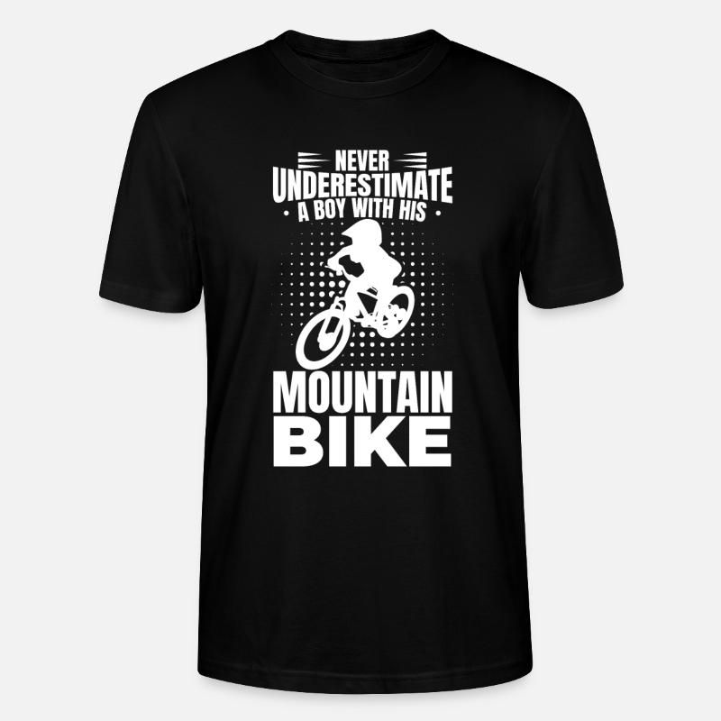 Mountainbiker Junge - Stanley/Stella Unisex Bio-T-Shirt CRAFTER - Schwarz