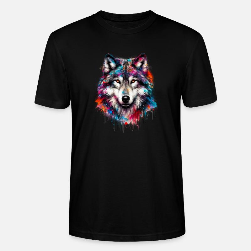 Wolf - Stanley/Stella Unisex Bio-T-Shirt CRAFTER - Schwarz
