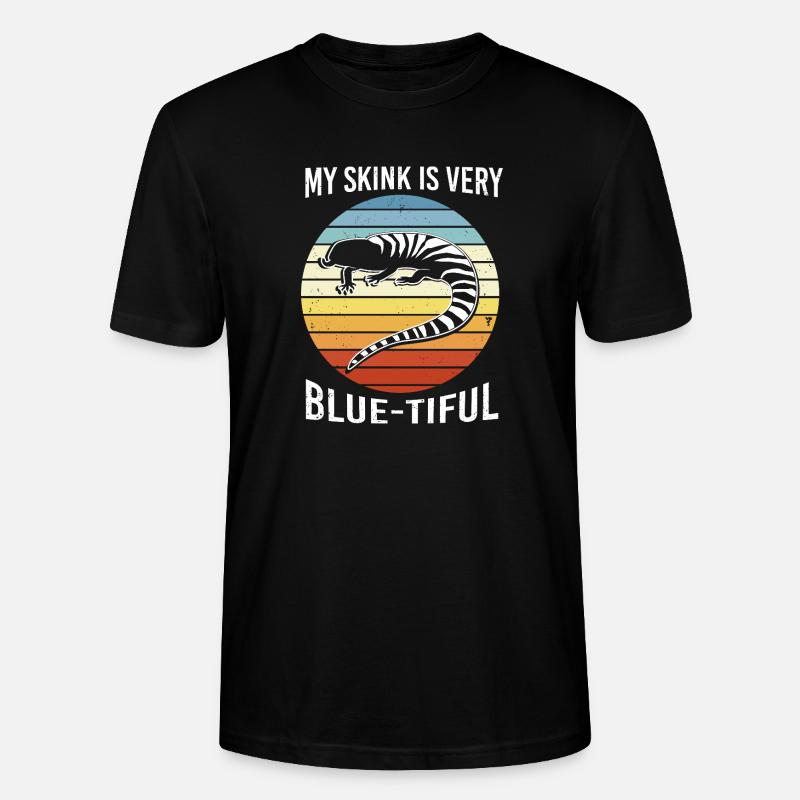 Eidechse Blau Zunge - Stanley/Stella Unisex Bio-T-Shirt CRAFTER - Schwarz