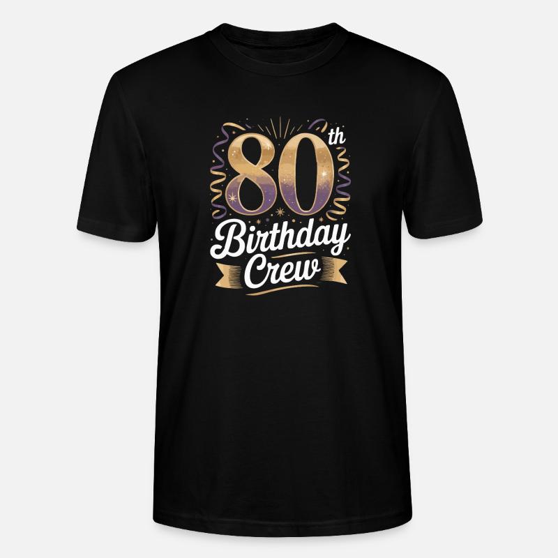 Équipe du 80e anniversaire - T-shirt bio CRAFTER Stanley Stella Unisexe - noir