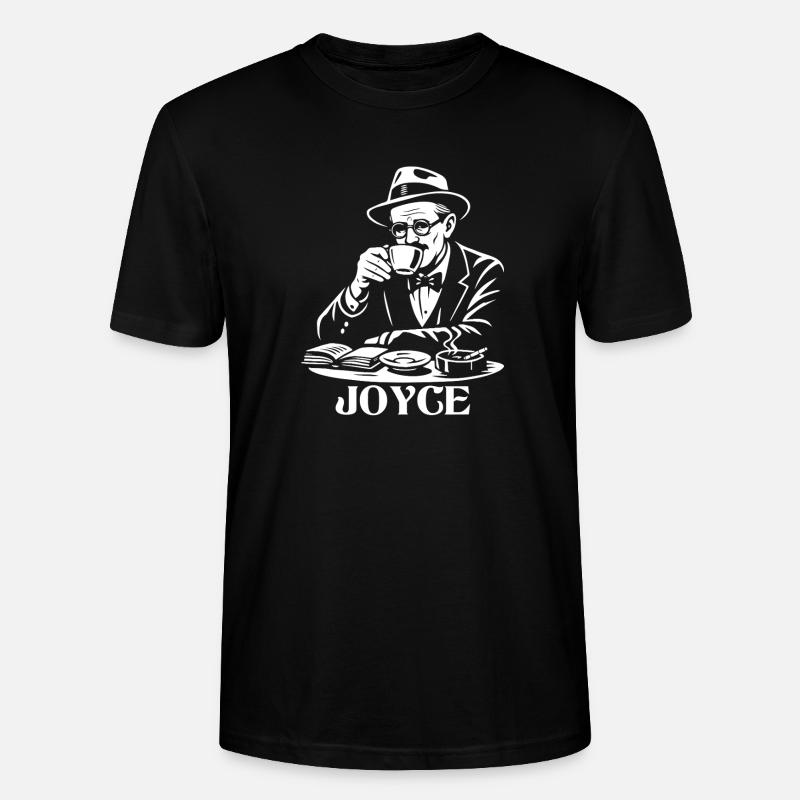 James Joyce Café Retro Reader - Stanley/Stella CRAFTER Unisex Organic T-Shirt - black