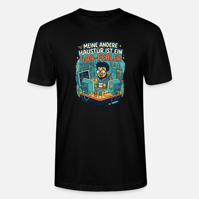 Programmierer 404 Fehler Humor - Stanley/Stella Unisex Bio-T-Shirt CRAFTER - Schwarz