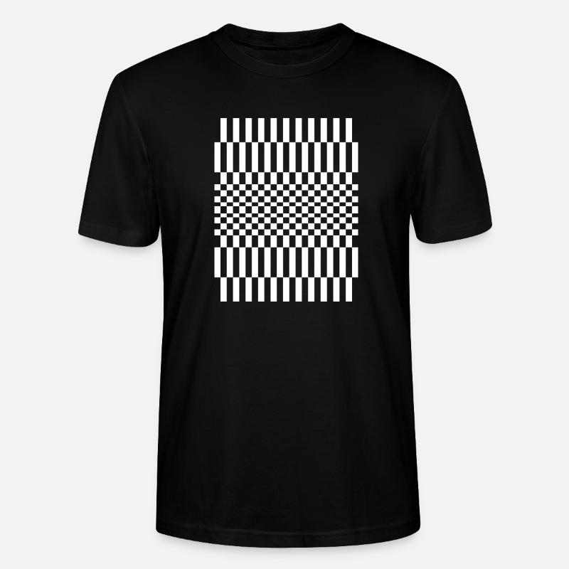 Schachbrettmuster-Design - Stanley/Stella Unisex Bio-T-Shirt CRAFTER - Schwarz