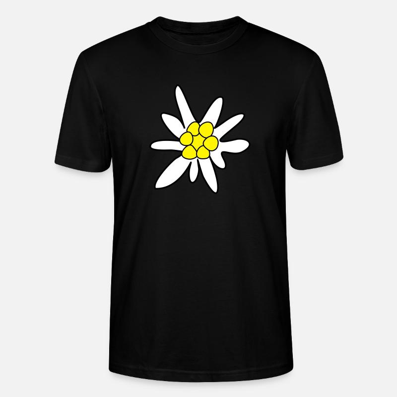 Edelweiss, fleur - T-shirt bio CRAFTER Stanley Stella Unisexe - noir