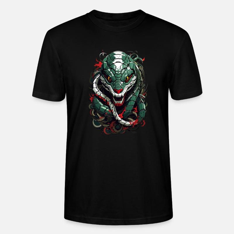 Snake - Stanley/Stella Unisex Bio-T-Shirt CRAFTER - Schwarz
