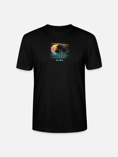 Aruba Stylish Souvenir Vacation - Stanley/Stella CRAFTER Unisex Organic T-Shirt - black