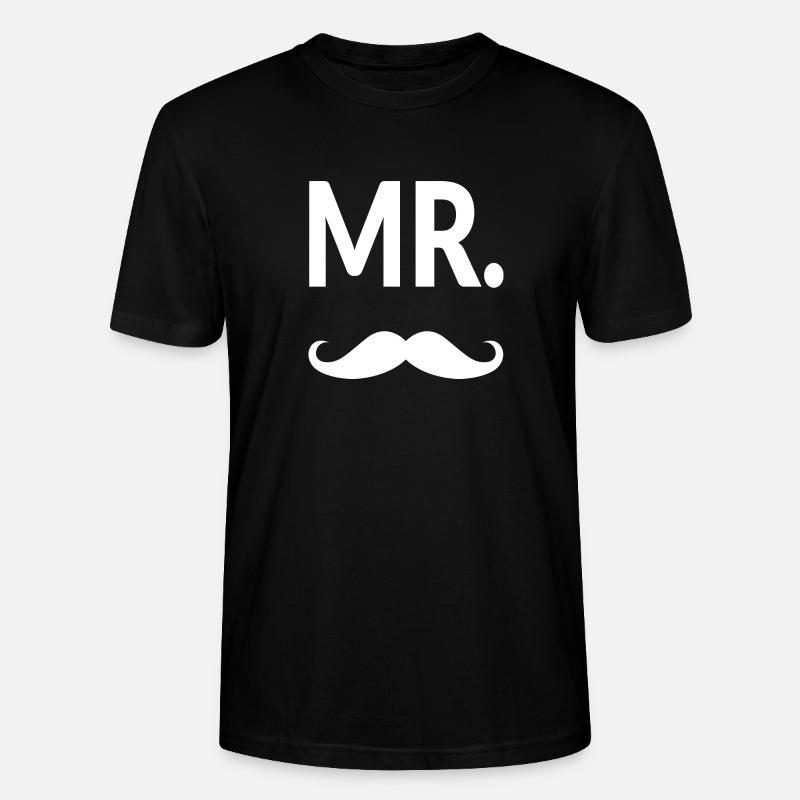 Mr. Moustache - Stanley/Stella Unisex Bio-T-Shirt CRAFTER - Schwarz
