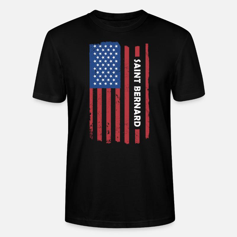 Drapeau de Saint-Bernard Us - T-shirt bio CRAFTER Stanley Stella Unisexe - noir