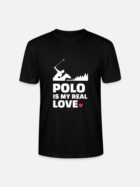 I love polo - Stanley/Stella CRAFTER Unisex Organic T-Shirt - black