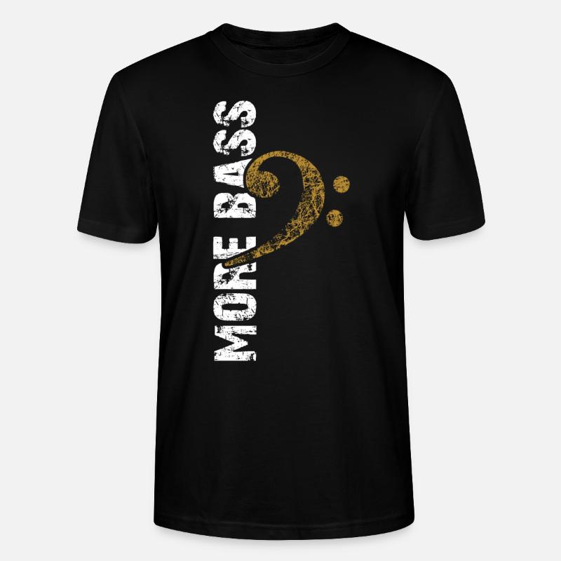 Plus basse - clé de basse - T-shirt bio CRAFTER Stanley Stella Unisexe - noir