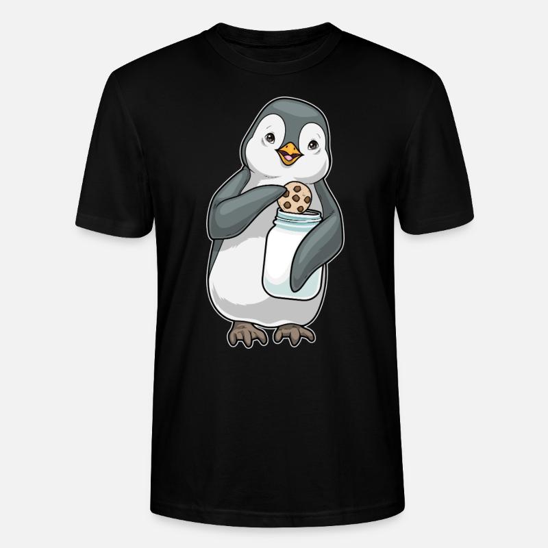 Pinguin Cookie - Stanley/Stella Unisex Bio-T-Shirt CRAFTER - Schwarz
