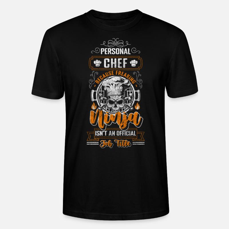 Kochen Chef Kochtopf - Stanley/Stella Unisex Bio-T-Shirt CRAFTER - Schwarz