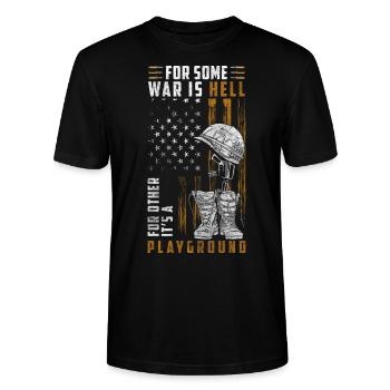 Militär Land Wehrdienst Menschenrechte - Stanley/Stella Unisex Bio-T-Shirt CRAFTER - Schwarz - Vorne - Alina (178cm) & Michal (187cm)