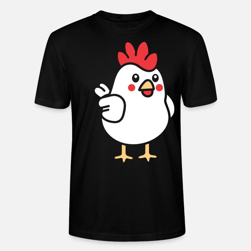 Huhn - Stanley/Stella Unisex Bio-T-Shirt CRAFTER - Schwarz