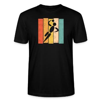handball - Stanley/Stella CRAFTER Unisex Organic T-Shirt - black - Front - Alina (178cm) & Michal (187cm)