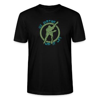 Patinage - T-shirt bio CRAFTER Stanley Stella Unisexe - noir - Devant - Alina (178cm) & Michal (187cm)