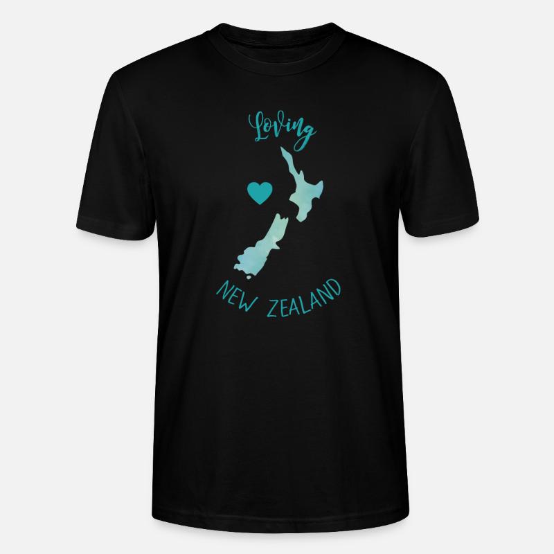 Neuseeland - Stanley/Stella Unisex Bio-T-Shirt CRAFTER - Schwarz