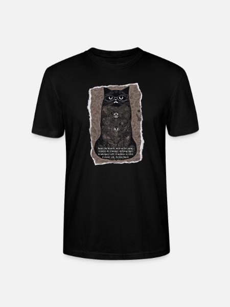Cat Poem - Stanley/Stella CRAFTER Unisex Organic T-Shirt - black