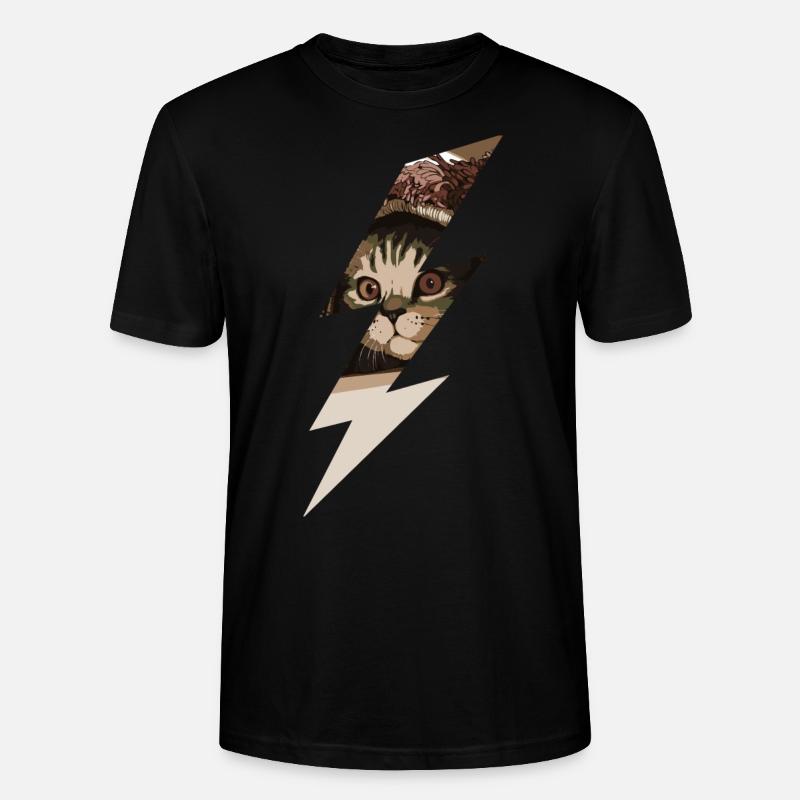 chat foudre - T-shirt bio CRAFTER Stanley Stella Unisexe - noir