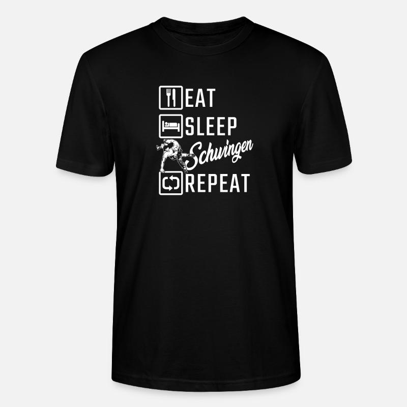 Eat Sleep Schwingen Repeat - Stanley/Stella Unisex Bio-T-Shirt CRAFTER - Schwarz