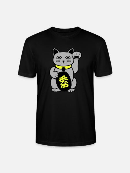 Maneki Waving Chat - T-shirt bio CRAFTER Stanley Stella Unisexe - noir