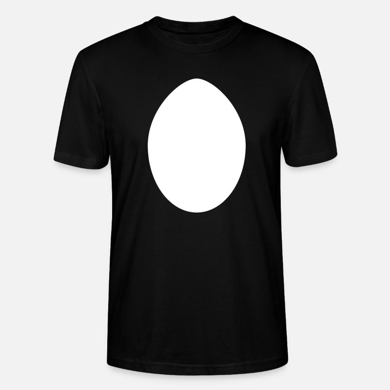 White Easter Egg - Stanley/Stella CRAFTER Unisex Organic T-Shirt - black