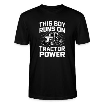 Traktor Landwirt Landwirtschaft Traktoren Bauer - Stanley/Stella Unisex Bio-T-Shirt CRAFTER - Schwarz - Vorne - Alina (178cm) & Michal (187cm)