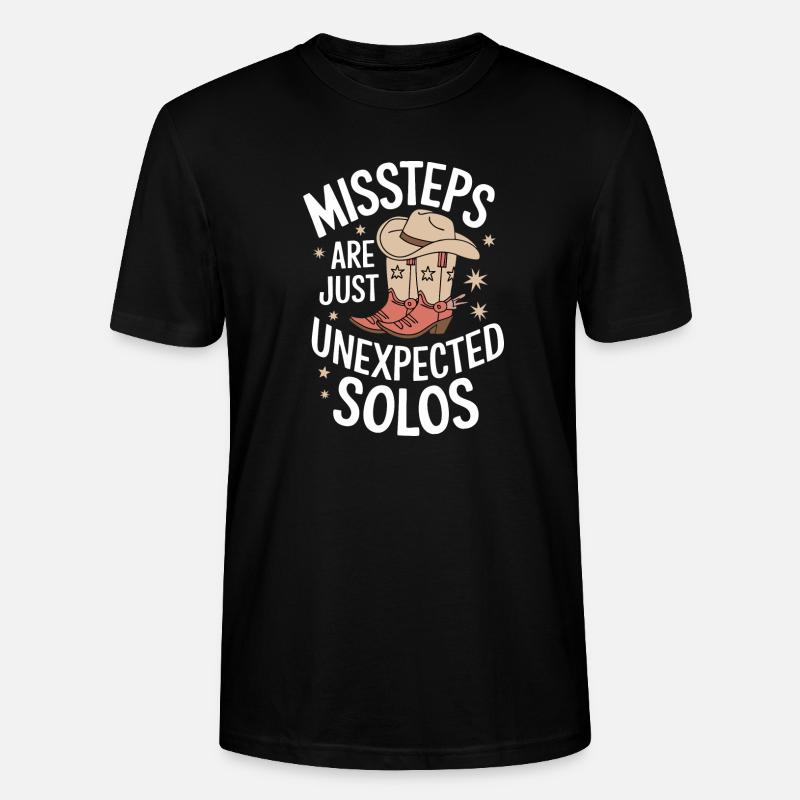 Line Dancing Dancing Dancers - Stanley/Stella CRAFTER Unisex Organic T-Shirt - black