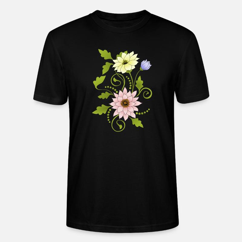 Fleur - T-shirt bio CRAFTER Stanley Stella Unisexe - noir