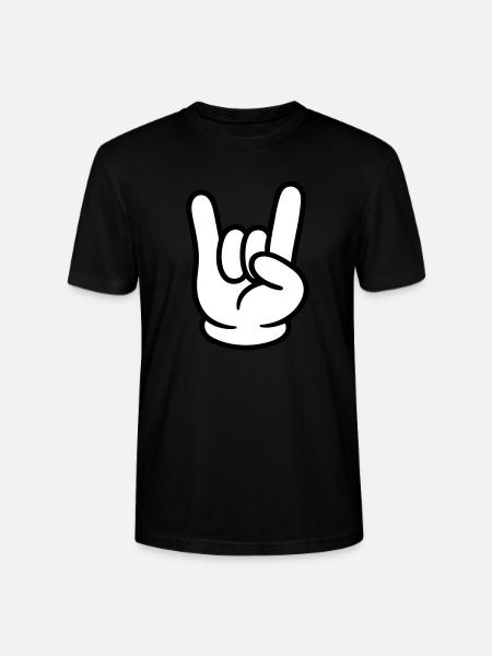 Hand Comic Party Sign - Stanley/Stella CRAFTER Unisex Organic T-Shirt - black