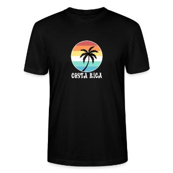 Costa Rica - Stanley/Stella Unisex Bio-T-Shirt CRAFTER - Schwarz - Vorne - Alina (178cm) & Michal (187cm)