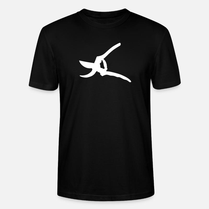 Pruning shears in white! Fire gift idea - Stanley/Stella CRAFTER Unisex Organic T-Shirt - black