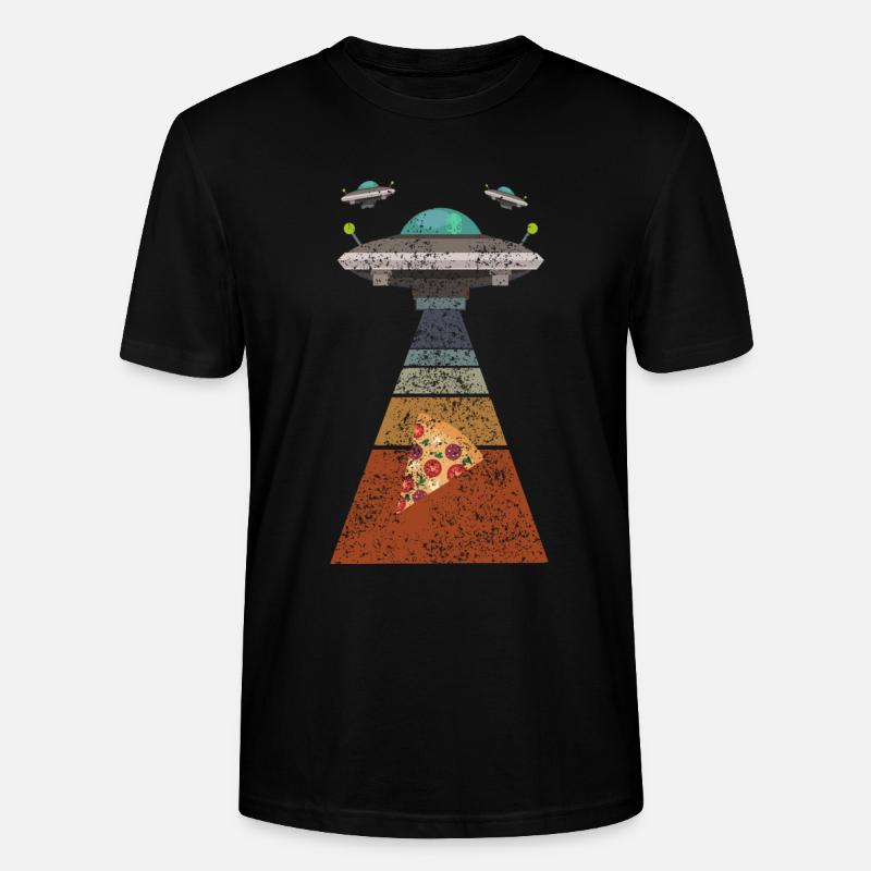 Pizza Ufo - T-shirt bio CRAFTER Stanley Stella Unisexe - noir