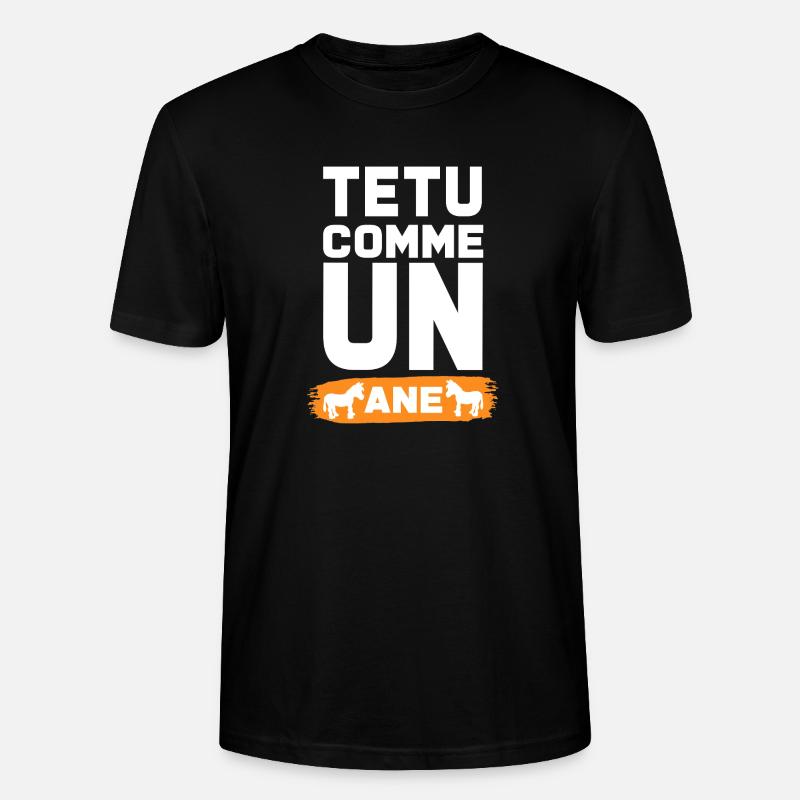 TEXT WIE EIN ESEL - Stanley/Stella Unisex Bio-T-Shirt CRAFTER - Schwarz