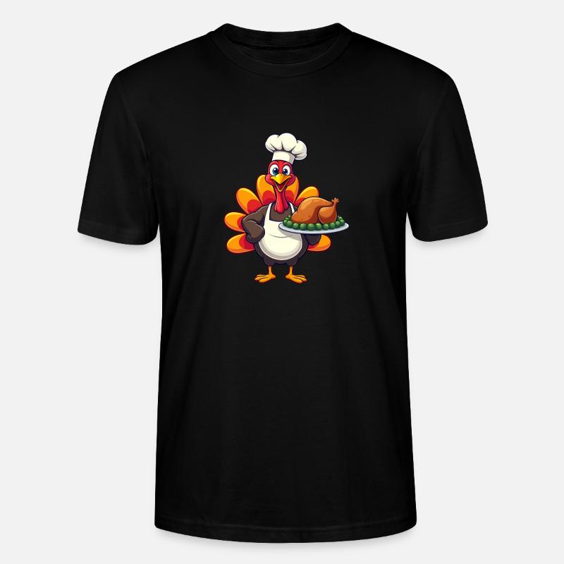 Cuisinier de dinde de Thanksgiving Thanksgiving - T-shirt bio CRAFTER Stanley Stella Unisexe - noir