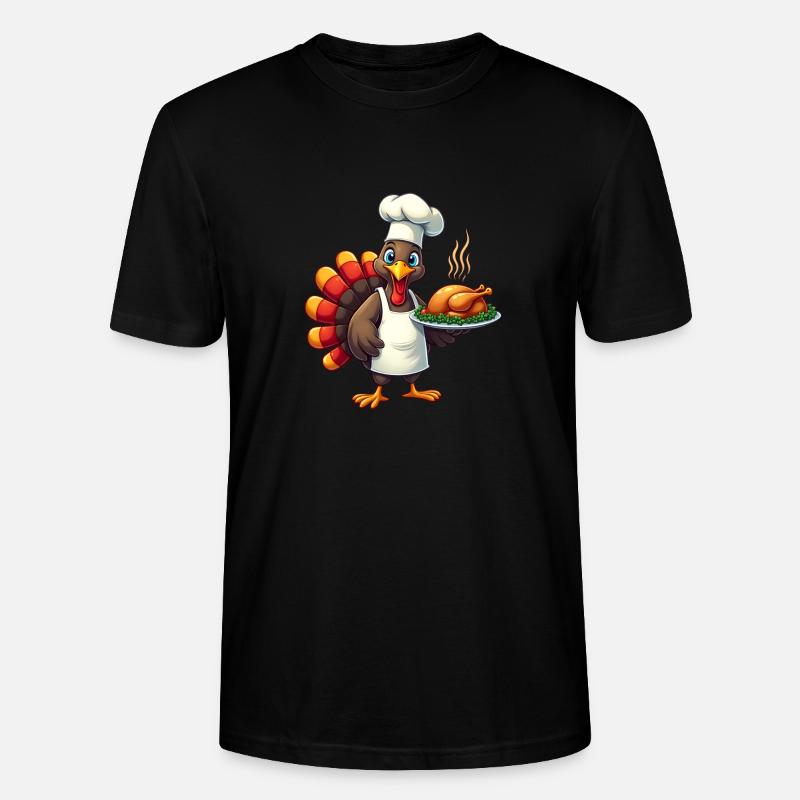 Cuisinier de dinde de Thanksgiving Thanksgiving - T-shirt bio CRAFTER Stanley Stella Unisexe - noir
