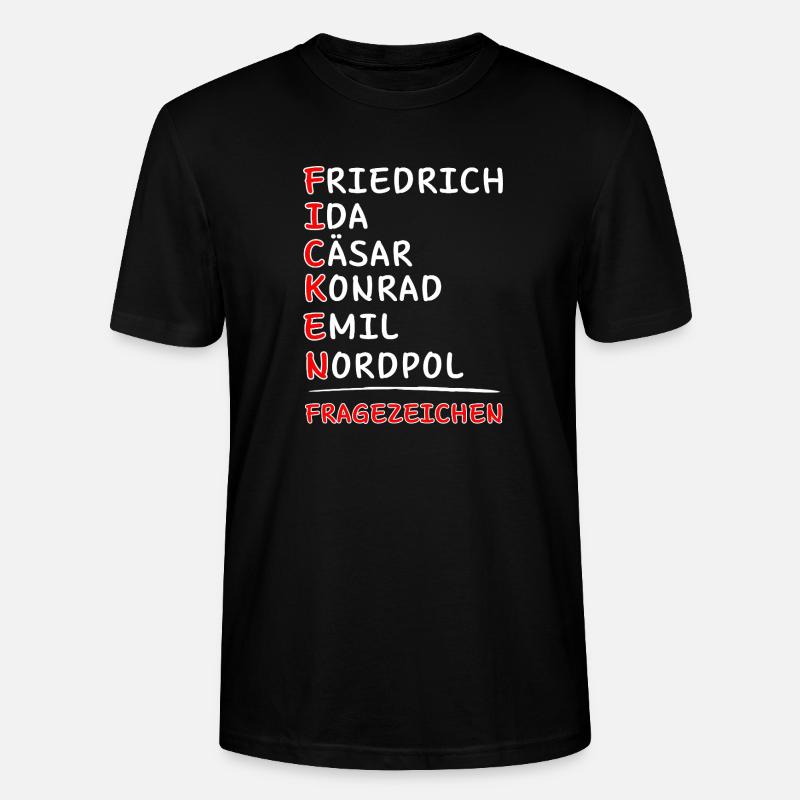 Funkalphabet-Friedrich Ida Cäsar Kaufmann Emil... - Stanley/Stella Unisex Bio-T-Shirt CRAFTER - Schwarz