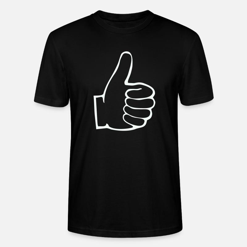 Plan du pouce levé - T-shirt bio CRAFTER Stanley Stella Unisexe - noir