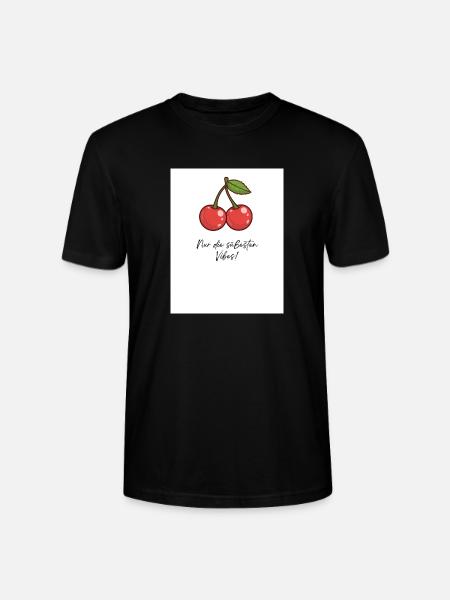 Kirsch-Vibes Süße Momente - Stanley/Stella Unisex Bio-T-Shirt CRAFTER - Schwarz