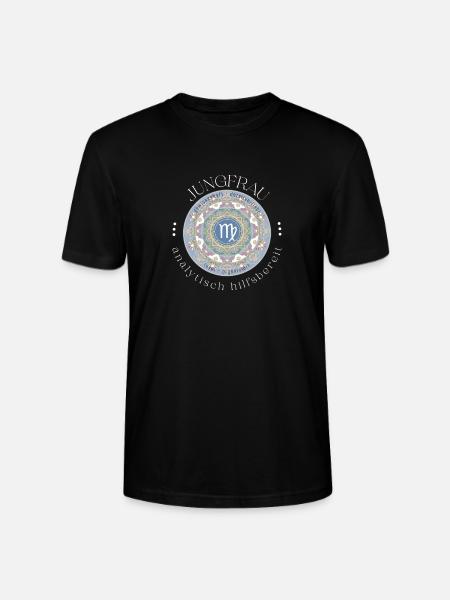 Virgo Mandala Symbolik Jungfrau Sternzeichen - Stanley/Stella Unisex Bio-T-Shirt CRAFTER - Schwarz