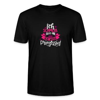 Je jette tout et devient une princesse - T-shirt bio CRAFTER Stanley Stella Unisexe - noir - Devant - Alina (178cm) & Michal (187cm)