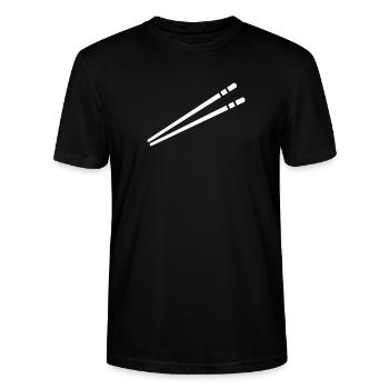 Baguettes - T-shirt bio CRAFTER Stanley Stella Unisexe - noir - Devant - Alina (178cm) & Michal (187cm)