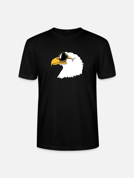 Eagle sunglasses cool bird funny - Stanley/Stella CRAFTER Unisex Organic T-Shirt - black