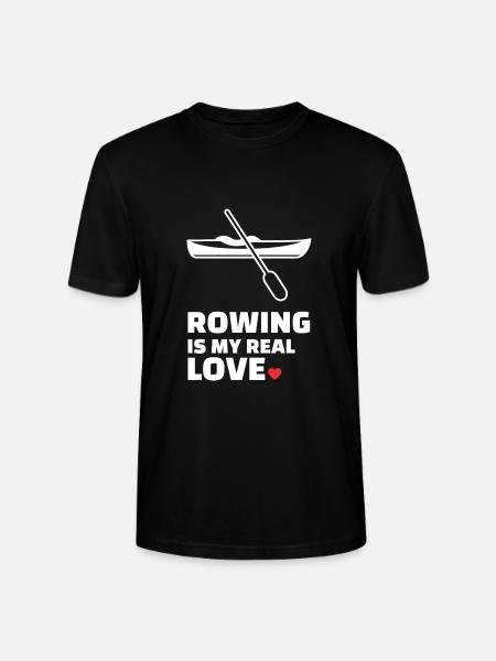 I love rowing - Stanley/Stella CRAFTER Unisex Organic T-Shirt - black