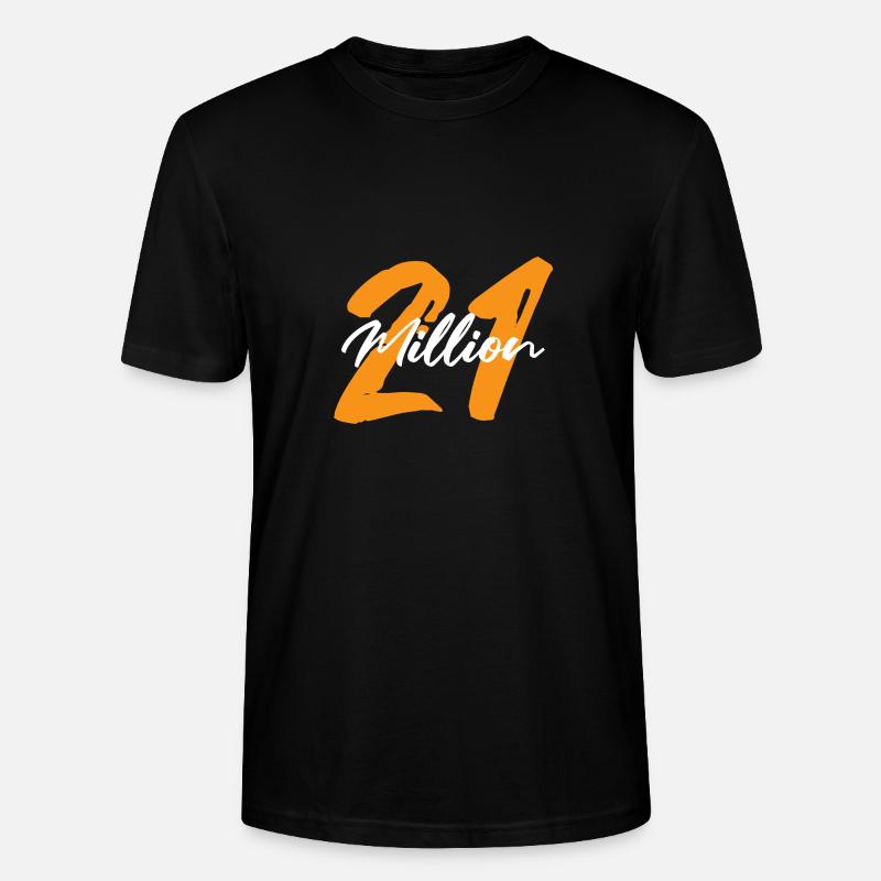 21 Million Bitcoin Blockchain Kryptowährung - Stanley/Stella Unisex Bio-T-Shirt CRAFTER - Schwarz