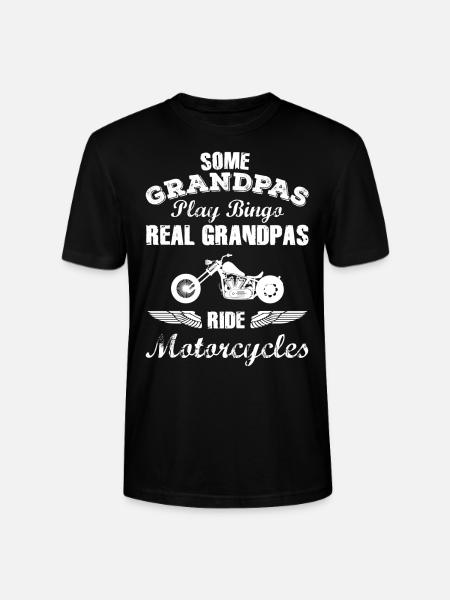 Grandpa Motorcycle - Stanley/Stella Unisex Bio-T-Shirt CRAFTER - Schwarz